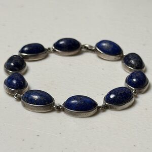 Vintage 925 Sodalite Sterling Silver Bracelet